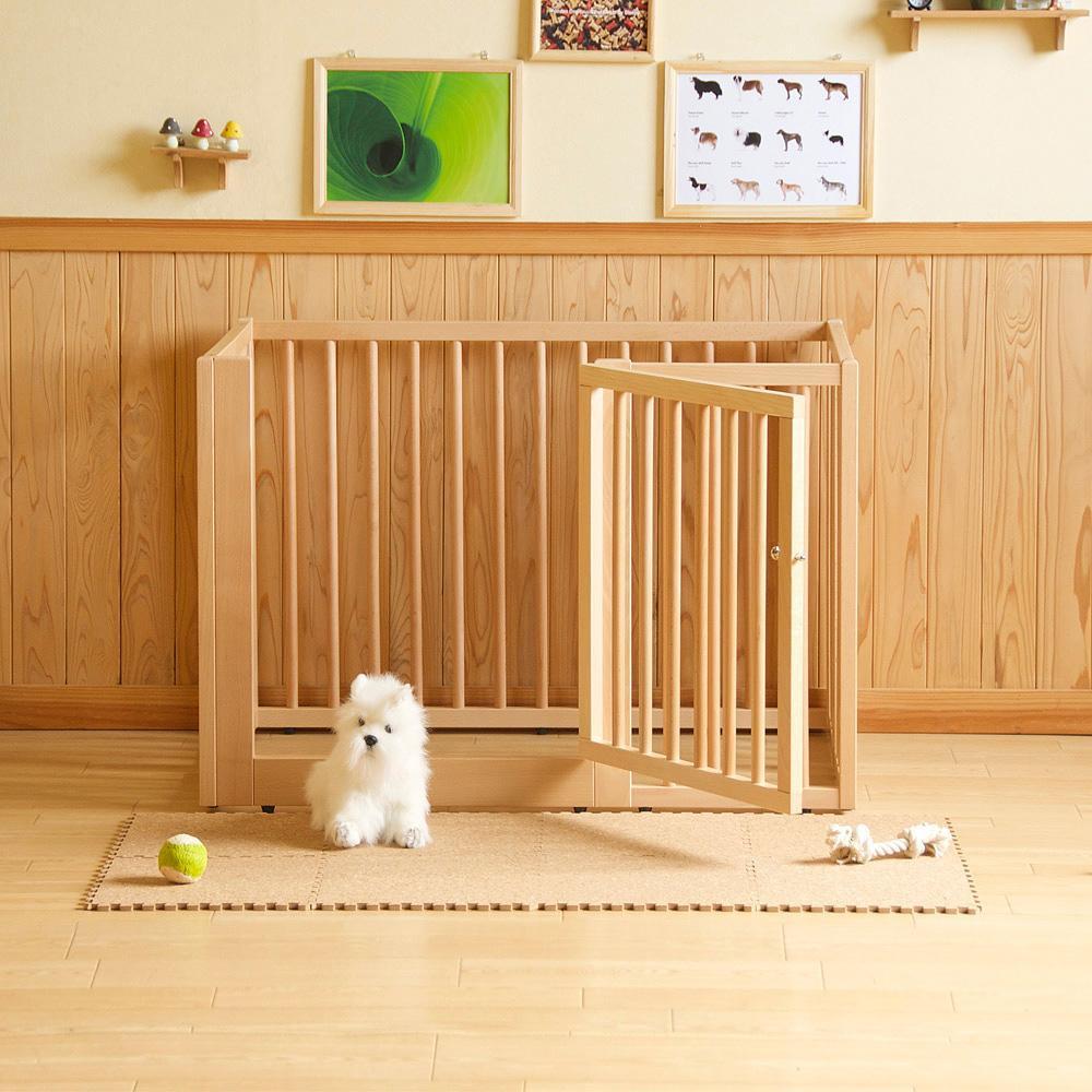 「木製ワンタッチペットサークル（Sサイズ）」ナチュラル Sサイズ