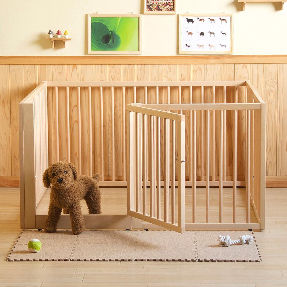 「木製ワンタッチペットサークル（LLサイズ）」ナチュラル LLサイズ