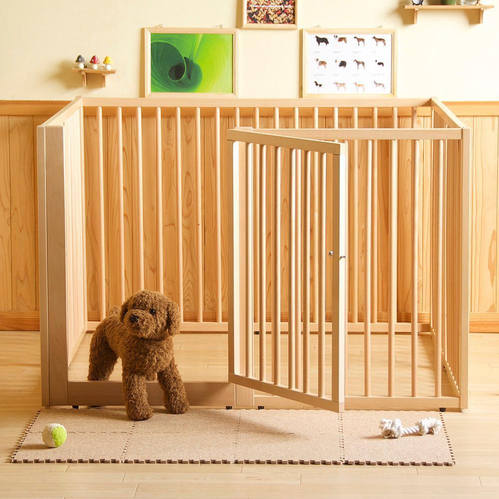 「木製ワンタッチペットサークル（LLサイズ）ハイタイプ」ナチュラル ハイタイプ　LLサイズ