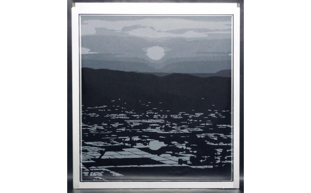 グッドデザイン賞受賞　網戸張替シート【散居村の夕日】 【散居村の夕日】