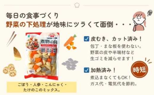 「うまみ丸ごと野菜 国産煮物の具 520g」×15袋 ※離島への配送不可