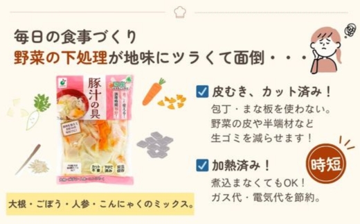 「うまみ丸ごと野菜 国産豚汁の具 390g」×10袋 ※離島への配送不可