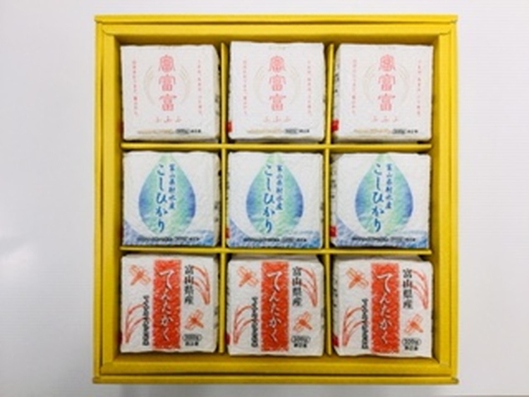 ふるさとのお米 2合 9個 セット てんたかく こしひかり 富富富 詰め合わせ ギフト 米 お米 こめ コメ おこめ 白米