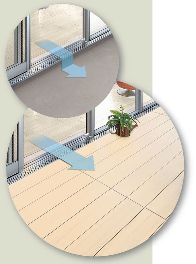 【ウッドデッキ】デッキオ90（450mm×450mm）オークライト /ベランダ バルコニー DIY アウトドア