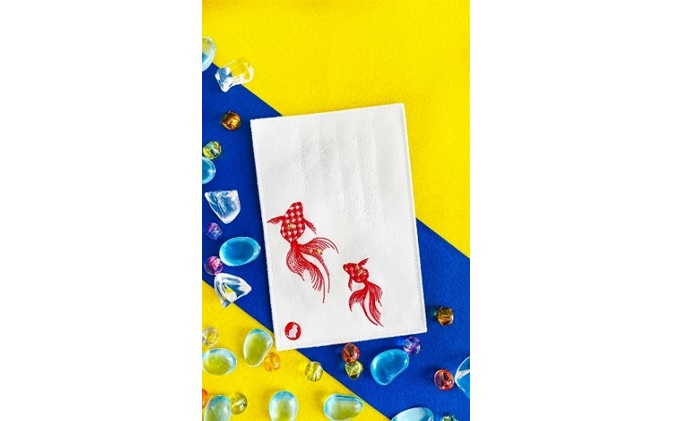 刺しゅうで作った　うれしっしゅの絵葉書　夏　3種3枚セット