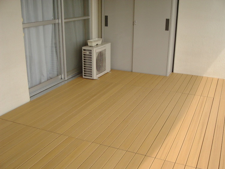 【ウッドデッキ】デッキオ90（450mm×450mm）チェリーダーク/ベランダ バルコニー DIY アウトドア