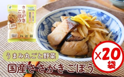 「うまみ丸ごと野菜 国産ささがきごぼう 100g」×20袋 ※離島への配送不可