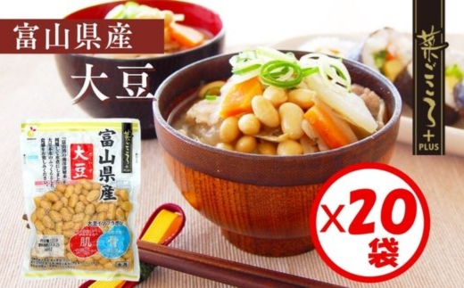 「菜ごころPLUS 富山県産大豆 120g」×20袋 ※離島への配送不可
