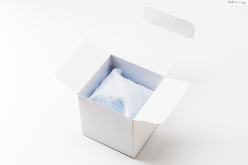 グラス ぐい呑み「ゆら」とやまブルーSORA [GLASS FACTORY K's studio 富山県 舟橋村 57050118] 食器 盃 酒器 手作り ガラス 工芸品 ガラス工房 冷酒