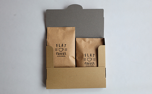 自家焙煎コーヒー豆 メガネブレンド 中深煎り 合計200g 100g×2袋 自家焙煎 コーヒー豆 珈琲豆 豆のまま コーヒー 珈琲 FLAT COFFEE F6T-744