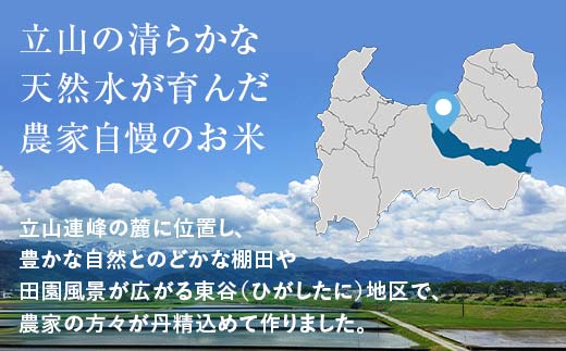 ＜定期便＞立山のちから米 コシヒカリ 各5kg ＜全6回＞ 計30kg 6ヶ月連続 5kg 定期便 定期配送 ちから米 こしひかり 銘柄米 ブランド米 国産 米 お米 日本米 ギフト 贈り物 備蓄 防災 食品 F6T-871
