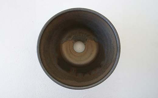 使うほどに趣きが増す ラスター釉 植木鉢B potter 佐藤みどり 富山県 立山町 F6T-105