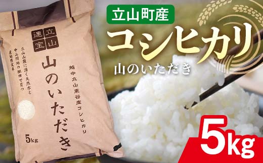 立山産 コシヒカリ ｢山のいただき｣ 5kg 昆虫王国立山 立山自然ふれあい館 米 お米 コメ 白米 こしひかり 美味しい 富山県 立山町 F6T-518