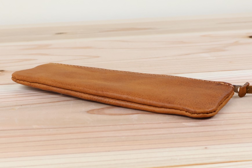 ペンケース ヌメベージュ [アトリエSASSA 富山県 朝日町 34310055]