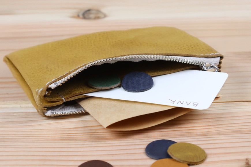 おさいふポーチ イエロー [アトリエSASSA 富山県 朝日町 34310061]