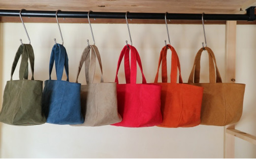 職人手作り直送！トートバッグ　S　オレンジ  [アトリエSASSA 富山県 朝日町 34310109] キャンバス 帆布 バッグ 鞄 カバン ビジネス カジュアル お稽古バッグ