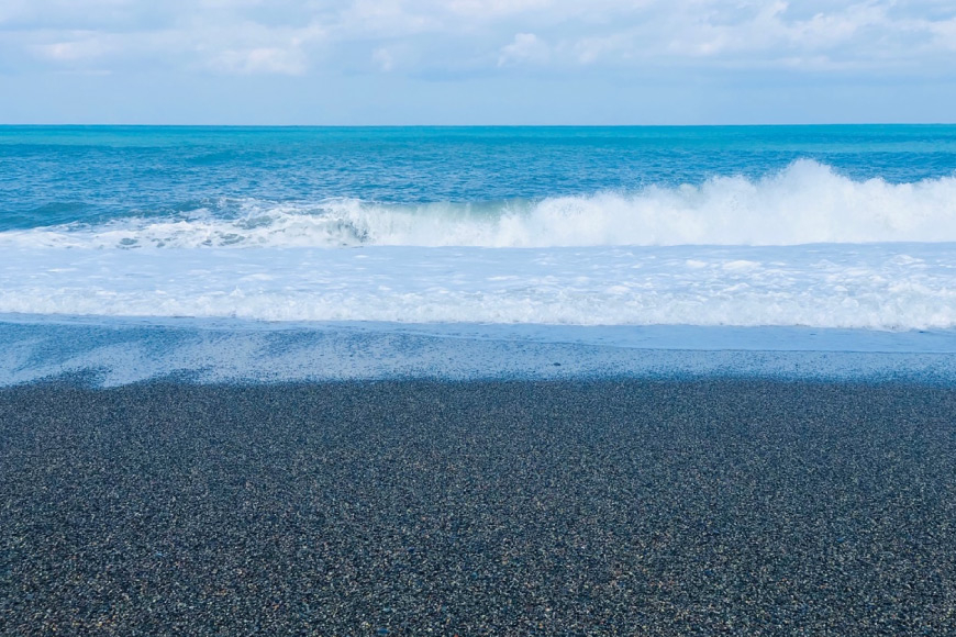 あさひのうつわ　丸プレート　海の色（Asahi Blue） / 赤川焼 / 富山県 朝日町 [34310232]