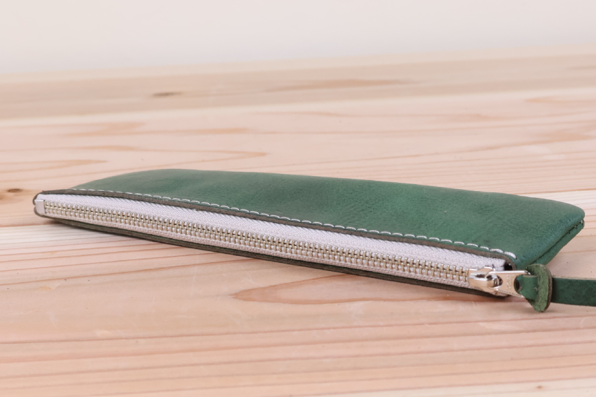 ペンケース グリーン [アトリエSASSA 富山県 朝日町 34310052]