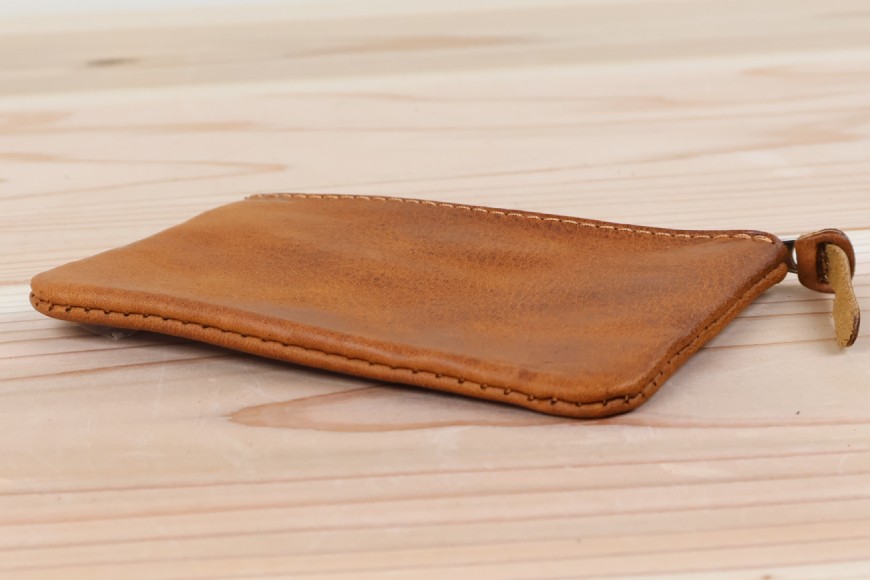 ポーチ ヌメベージュ [アトリエSASSA 富山県 朝日町 34310044]