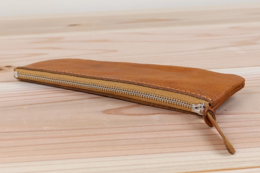 ペンケース ヌメベージュ [アトリエSASSA 富山県 朝日町 34310055]