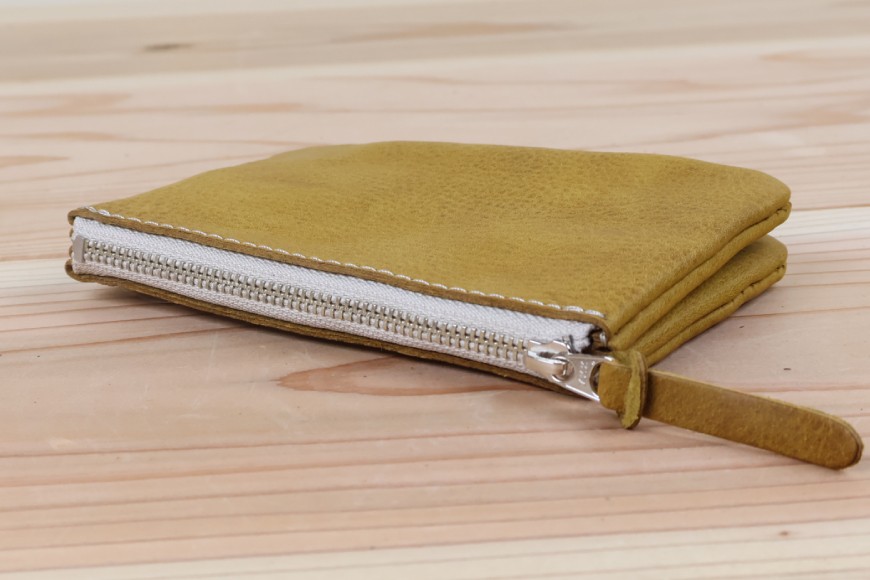 おさいふポーチ イエロー [アトリエSASSA 富山県 朝日町 34310061]