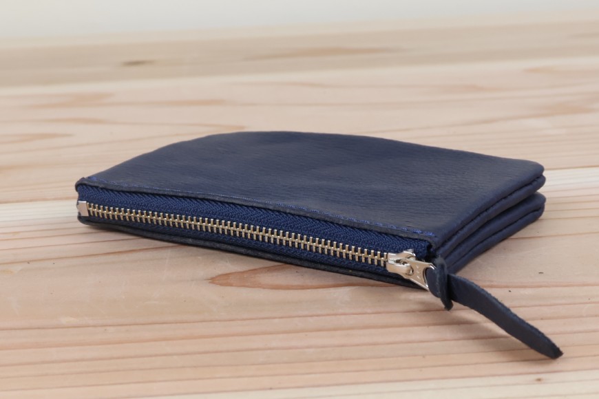 おさいふポーチ ネイビー [アトリエSASSA 富山県 朝日町 34310067]