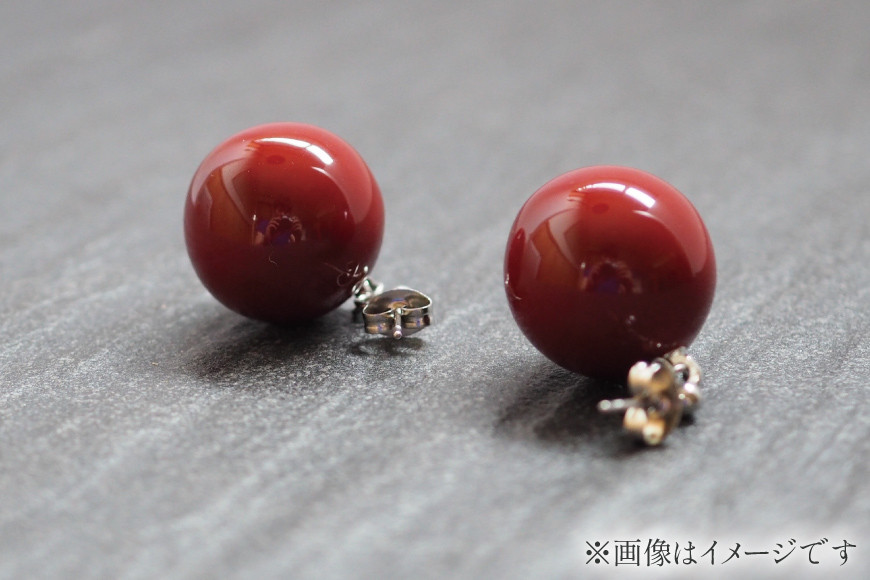 漆玉赤 イヤリング 1対 箱 ラッピング 付 [越久米作 富山県 朝日町 34310304] アクセサリー コシノクメサク 漆 イヤリング アクセ おしゃれ メール便