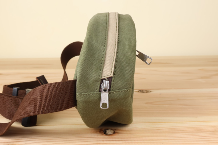 ボディバッグ エッグ [アトリエSASSA 富山県 朝日町 34310572-ag×gb] ボディバッグ 鞄 かばん カバン 帆布 革 おしゃれ 手作り シンプル レザー