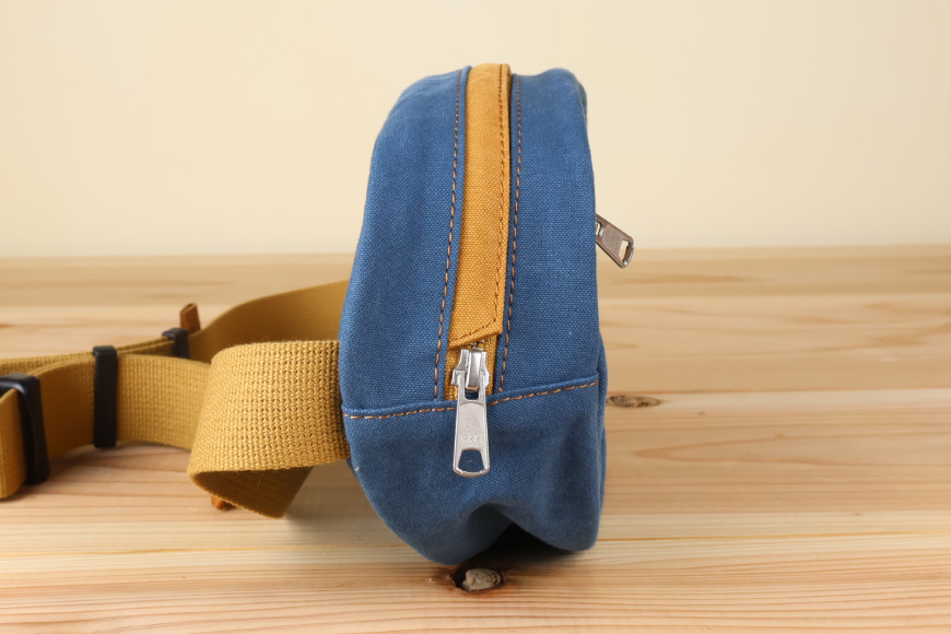 ボディバッグ エッグ [アトリエSASSA 富山県 朝日町 34310572-bl×cm] ボディバッグ 鞄 かばん カバン 帆布 革 おしゃれ 手作り シンプル レザー