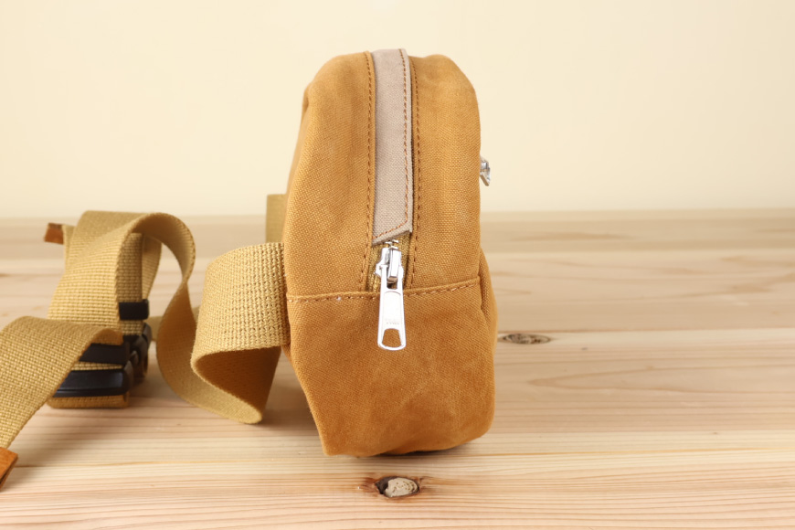 ボディバッグ エッグ [アトリエSASSA 富山県 朝日町 34310572-cm×gb] ボディバッグ 鞄 かばん カバン 帆布 革 おしゃれ 手作り シンプル レザー