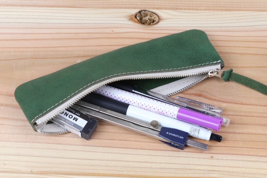 ペンケース グリーン [アトリエSASSA 富山県 朝日町 34310052]