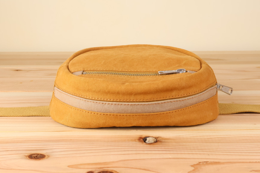 ボディバッグ エッグ [アトリエSASSA 富山県 朝日町 34310572-cm×gb] ボディバッグ 鞄 かばん カバン 帆布 革 おしゃれ 手作り シンプル レザー