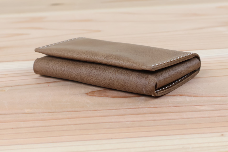 名刺入れ [アトリエSASSA 富山県 朝日町 34310573-gy] 名刺 めいし 名刺入 カードケース 革 牛革 国産 レザー手作り カードホルダー シンプル