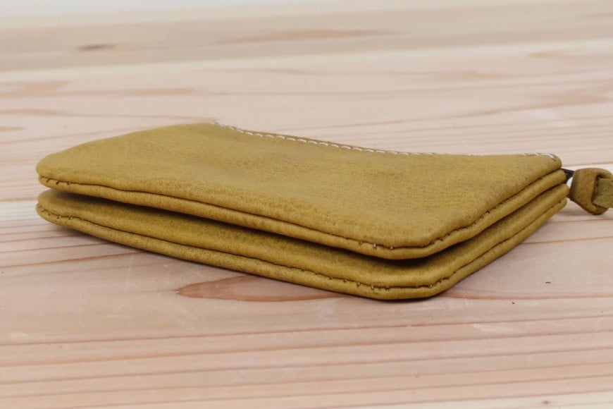 おさいふポーチ イエロー [アトリエSASSA 富山県 朝日町 34310061]