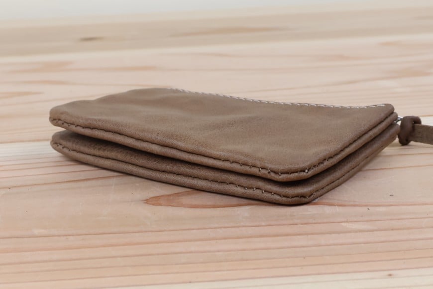 おさいふポーチ グレー [アトリエSASSA 富山県 朝日町 34310064]