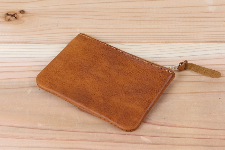 ポーチ ヌメベージュ [アトリエSASSA 富山県 朝日町 34310044]