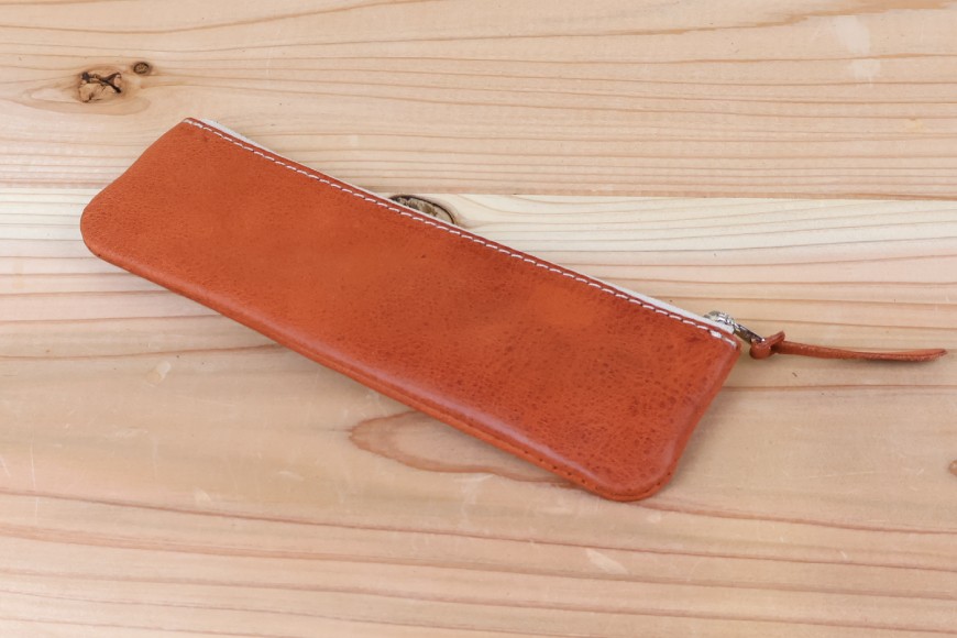 ペンケース オレンジ [アトリエSASSA 富山県 朝日町 34310051]