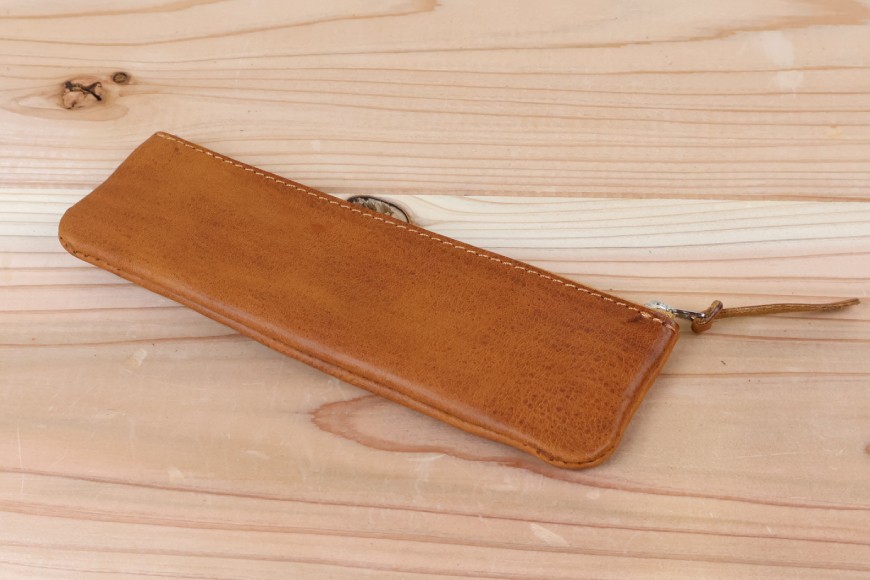 ペンケース ヌメベージュ [アトリエSASSA 富山県 朝日町 34310055]