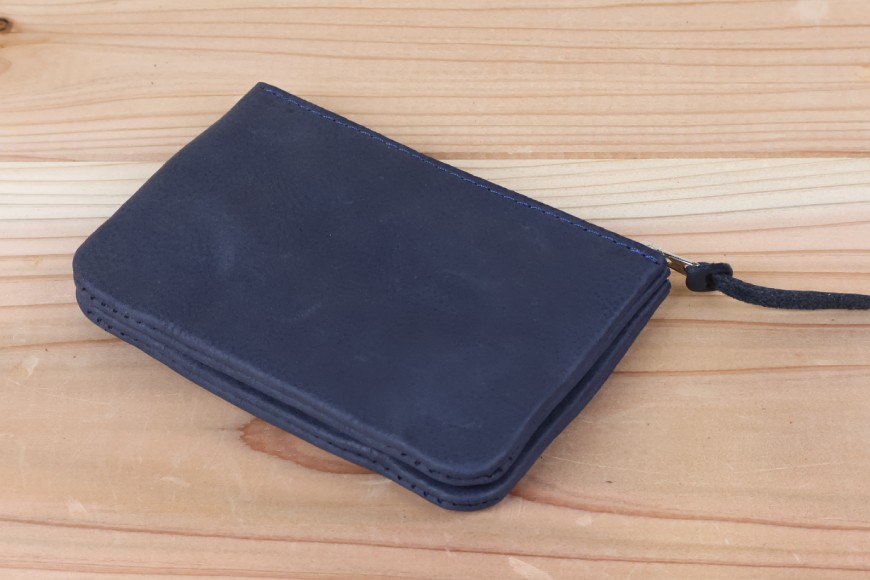 おさいふポーチ ネイビー [アトリエSASSA 富山県 朝日町 34310067]