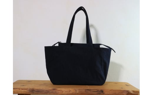 トートバッグ　M ブラック [アトリエSASSA 富山県 朝日町 34310406] キャンバス 帆布 バッグ 鞄 カバン ビジネス カジュアル お稽古バッグ