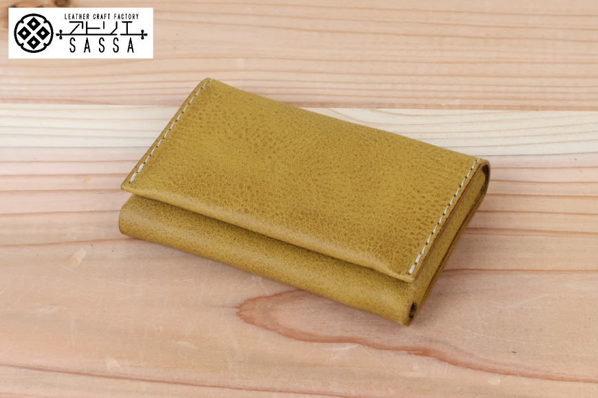 名刺入れ [アトリエSASSA 富山県 朝日町 34310573-ir] 名刺 めいし 名刺入 カードケース 革 牛革 国産 レザー手作り カードホルダー シンプル