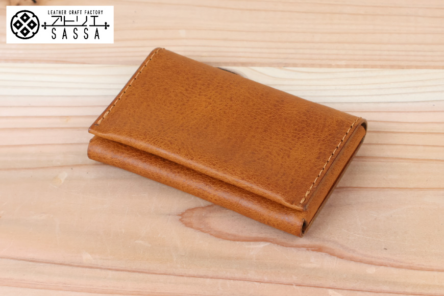 名刺入れ [アトリエSASSA 富山県 朝日町 34310573-nb] 名刺 めいし 名刺入 カードケース 革 牛革 国産 レザー手作り カードホルダー シンプル