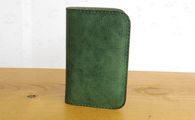 ミドル財布（ホールドなし） グリーン [アトリエSASSA 富山県 朝日町 34310085]