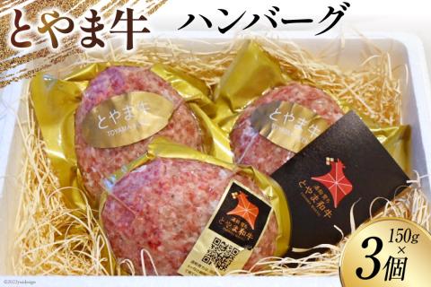 ハンバーグ とやま牛ハンバーグ 150g×3個 国産 ビーフ 肉料理 おかず 惣菜 時短 真空パック 冷凍 / カシワファーム / 富山県 朝日町 [34310291]