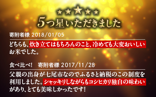 【発送時期が選べる】【定期便】令和6年産 こしひかり 能登米（精米3kg×2袋）×3回/月 ◇ ｜ 世界農業遺産に認定された『能登の里山里海』で育まれたお米 石川県 七尾市 能登 ※2024年11月下旬～2025年6月下旬頃に順次発送予定