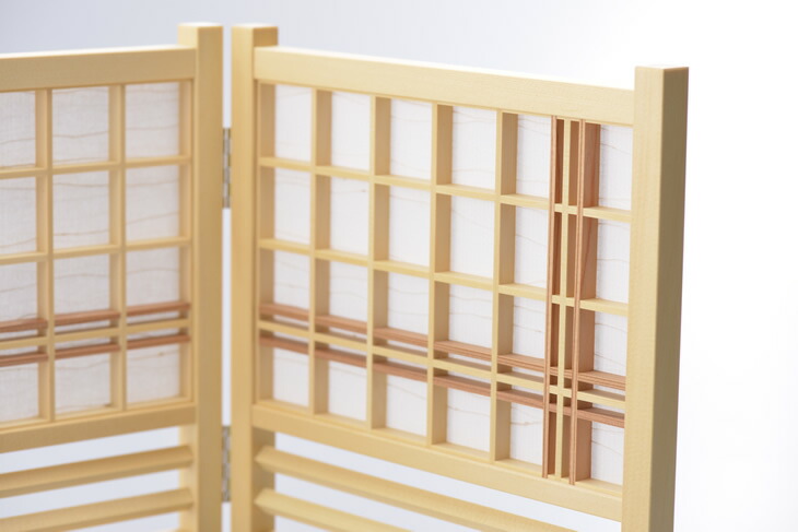 ミニ屏風(2枚折り) A正方形障子柄タイプ