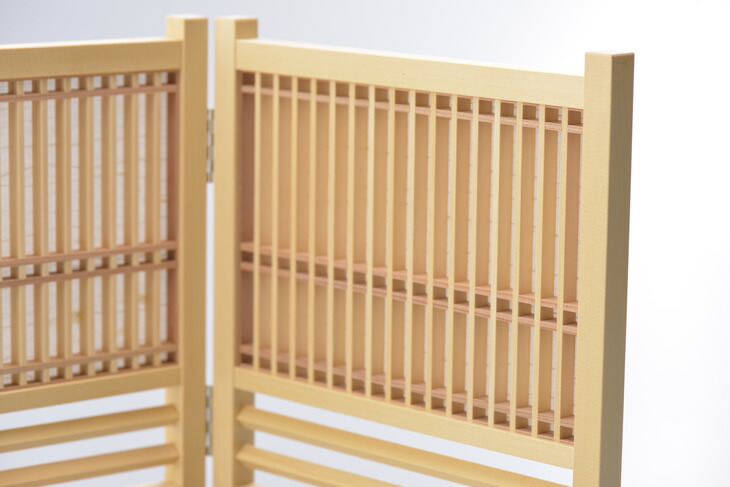 ミニ屏風(2枚折り) B格子柄タイプ