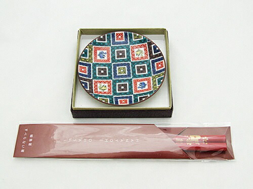 輪島塗花嫁お箸と九谷焼豆皿セット ｜ 幾何学文様 石川県 七尾市 結婚祝い 贈答 ギフト すべらない御箸 漆器　お碗 漆 箸 伝統工芸 特産品 ※2025年4月上旬頃より順次発送予定