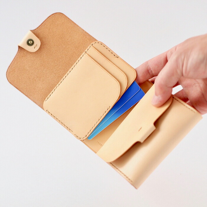 折りたたみ財布　本革　ハンドメイド　財布