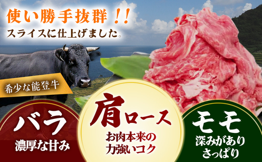 石川県産 能登牛特選スライス（切り落とし）200g×5パック